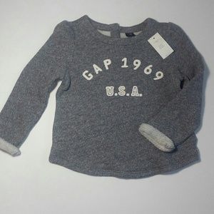 GAP Shirts & Tops - NWT Girls Gap Marled Sweater Size 4 Logo 1969 GAP Shirts & Tops - NWT Girls Gap Marled Sweater Size 4 Logo 1969